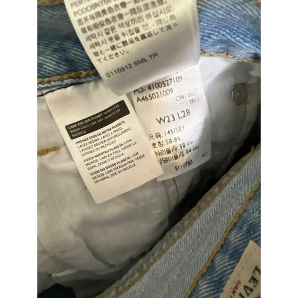 Levi's Light Wash 501 Jeans W23 L28 Skinny Jeans Western Cowgirl - Picture 10 of 10